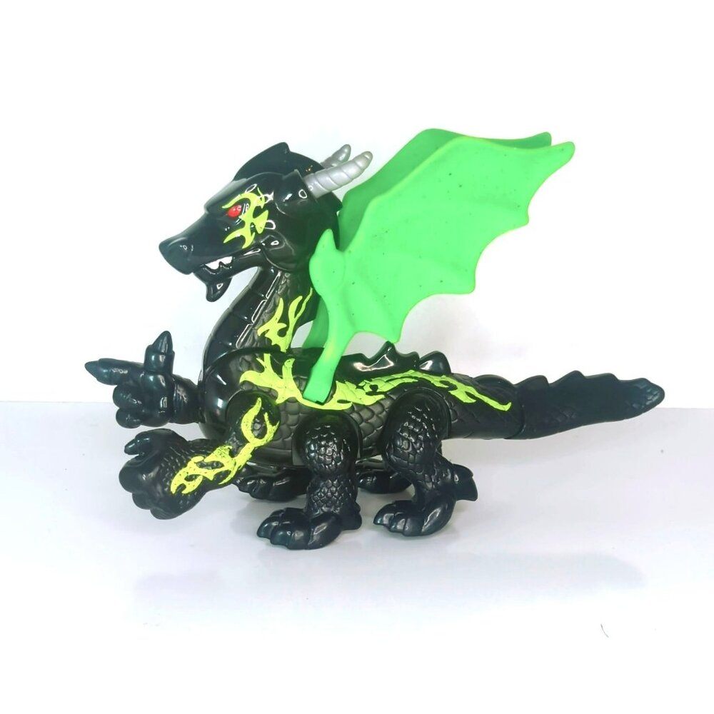 Imaginext Fisher Price Black Ninja Dragon Green Wings 2009